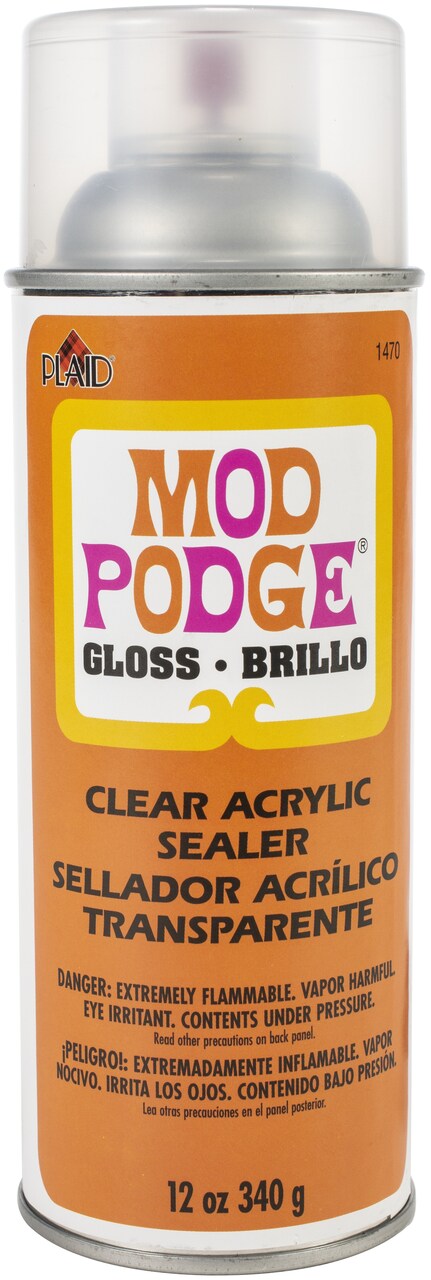 Plaid Mod Podge Clear Acrylic Aerosol Sealer-12oz Gloss